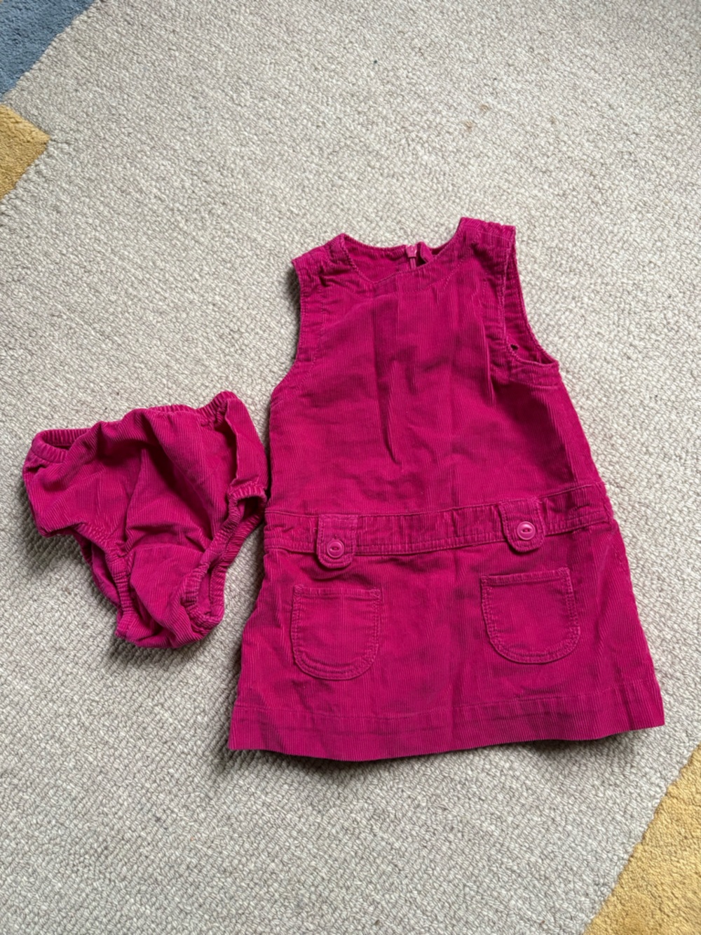 Y2K babyGAP Baby Corduroy Pinafore Dress Set